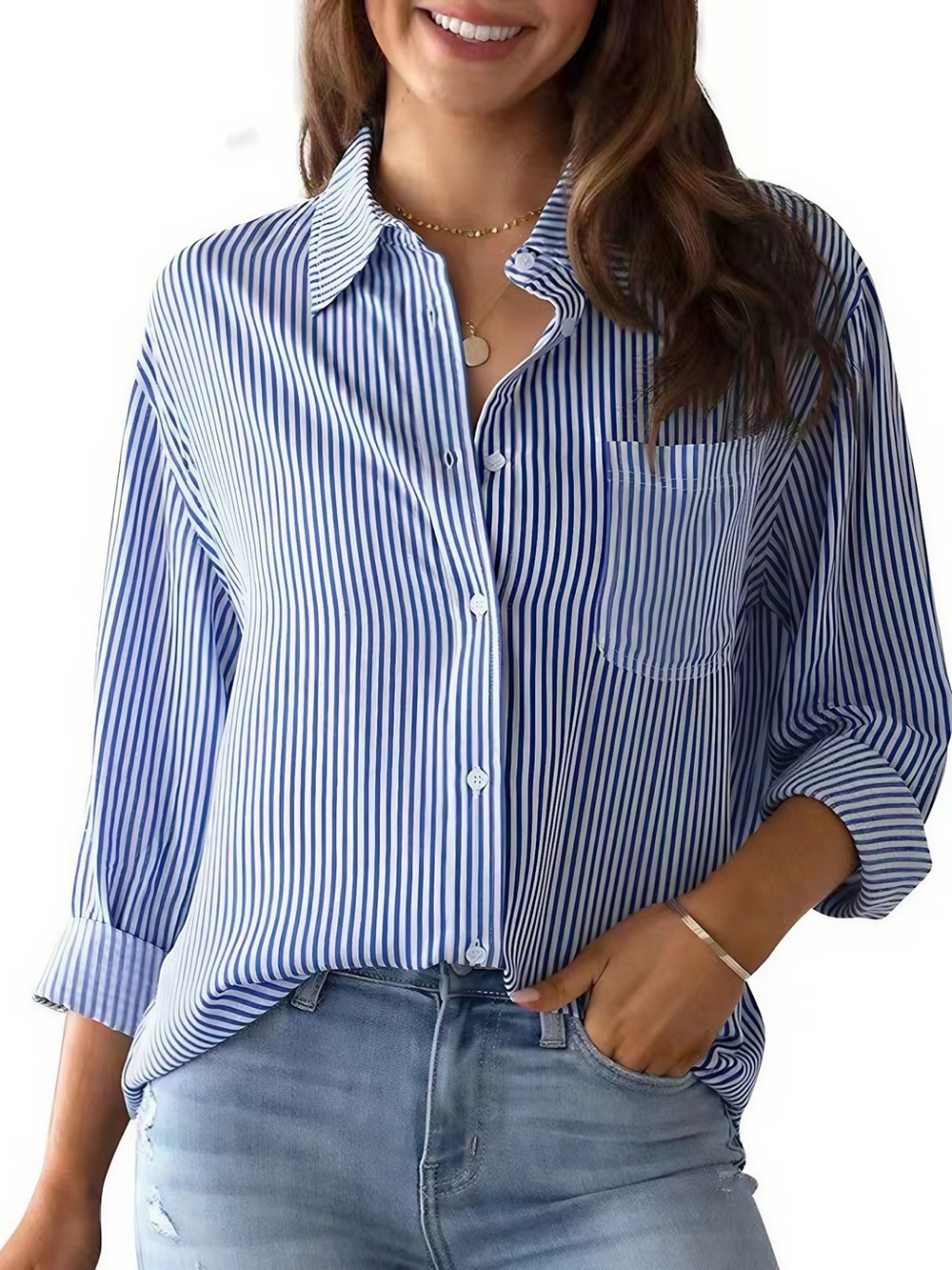 Classic Striped Button-Down Shirt